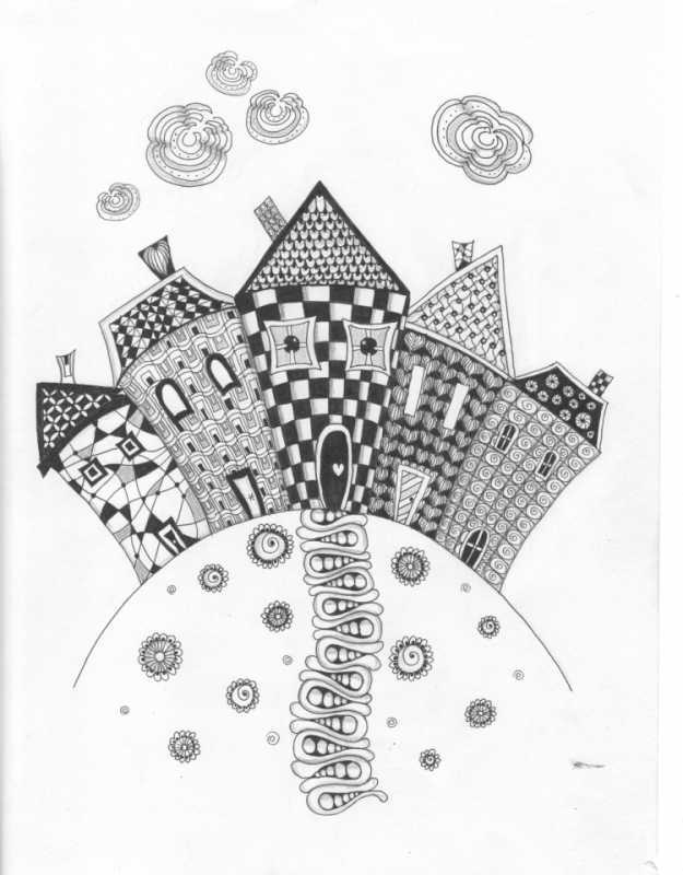 Дудлинг домики