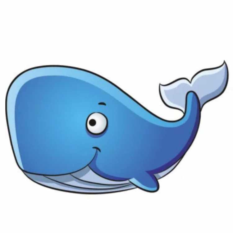Синий кит мультяшный