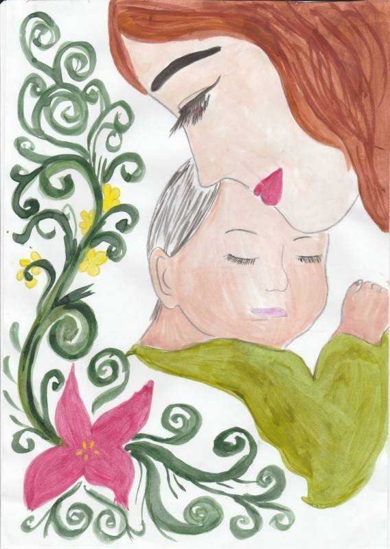 Рисунок на тему мама