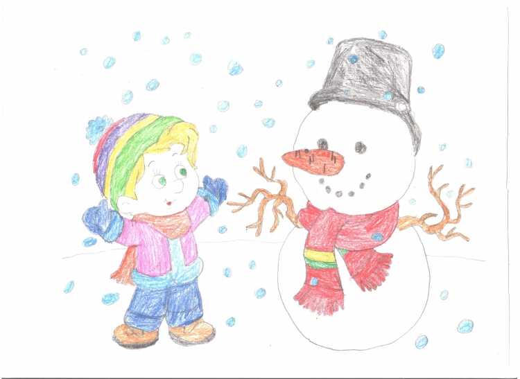 Зима картинки для детей дошкольного возраста нарисованные
