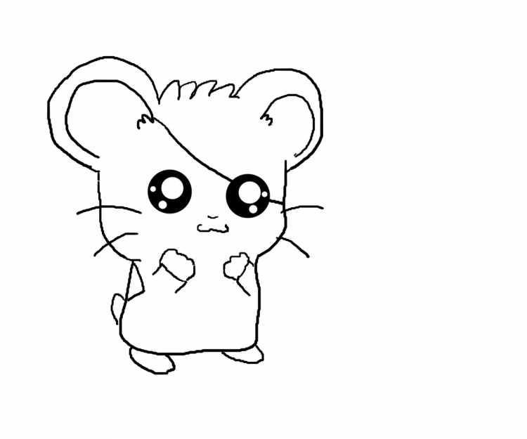 Раскраски милые хомячки