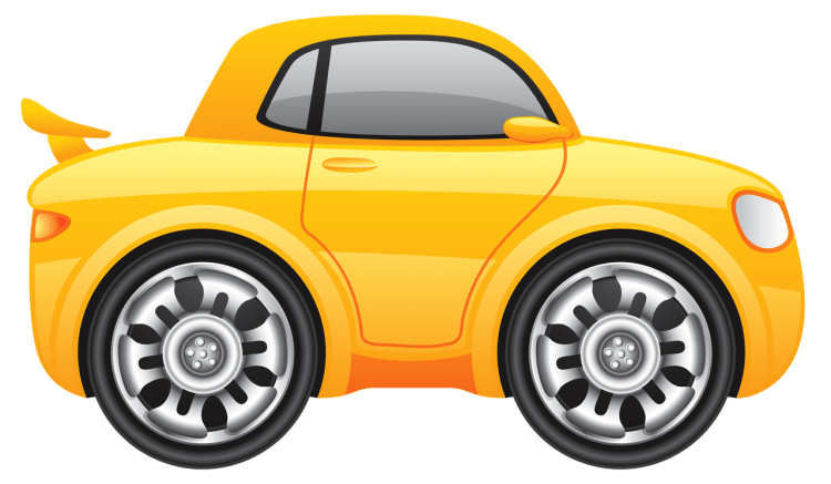 Мультяшная машина сбоку