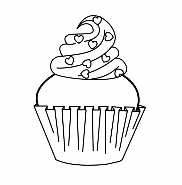 Пирожное. Раскраска