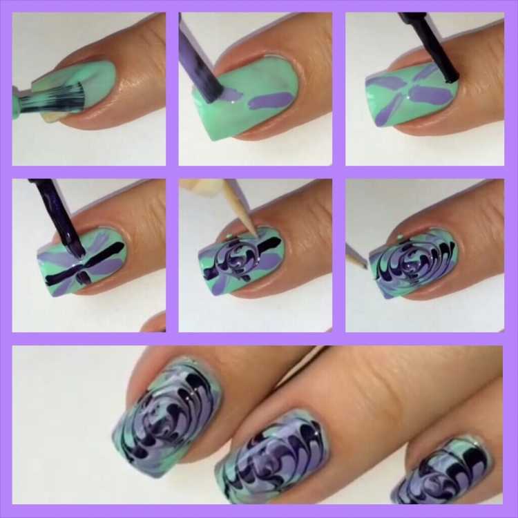 Рисунки дотсом на ногтях