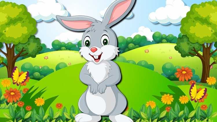 Зайчик раскраска для детей