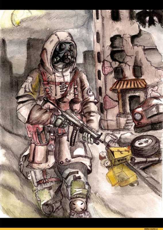 Монолит сталкер рисовка