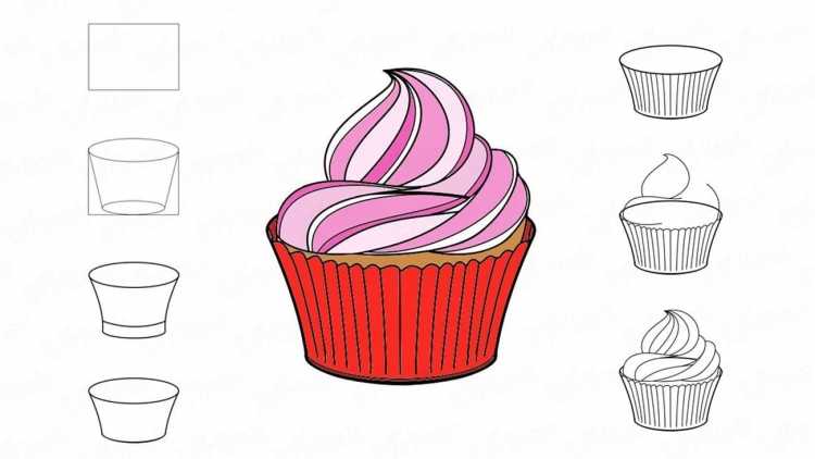 Кекс для срисовки