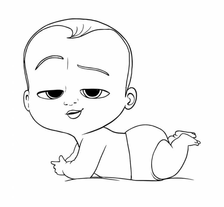 Бос молокосос раскраска