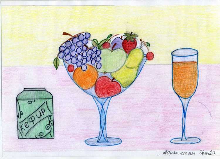 Рисунок на тему здоровое питание