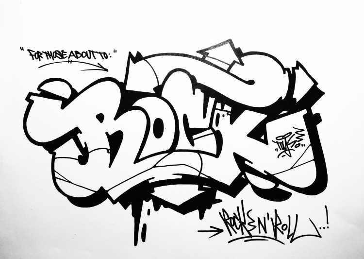 Граффити два цвета