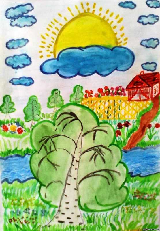 Рисунок природы для первого класса