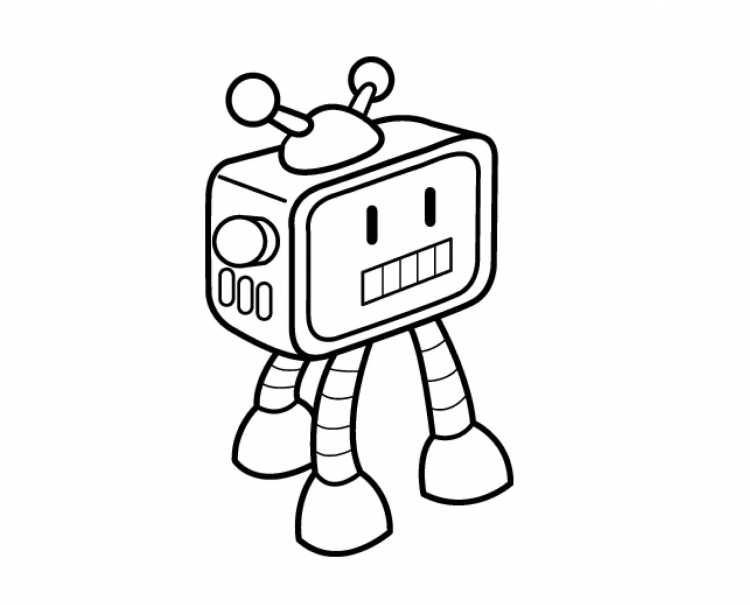 Робот робик раскраска