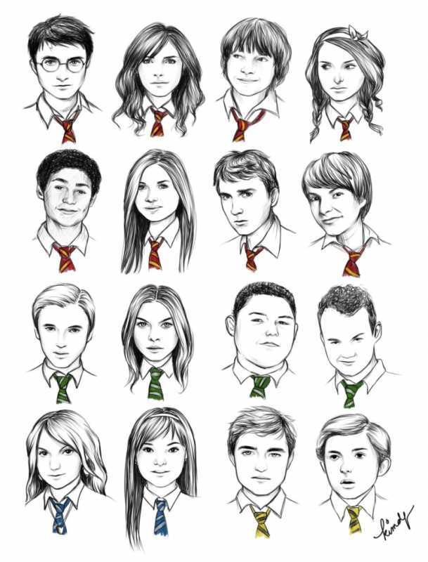 Персонажи Гарри Поттера рисунки для срисовки