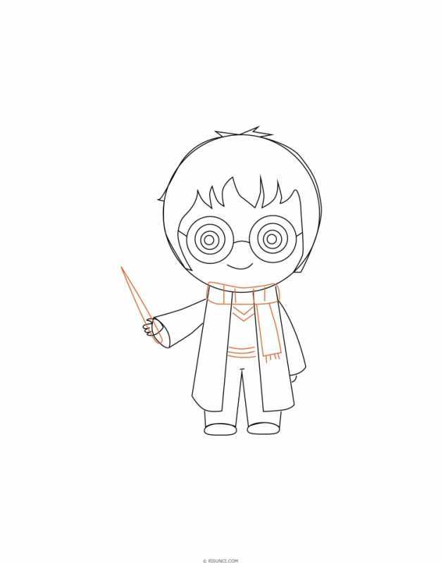 Гарри Поттер нарисовать легко