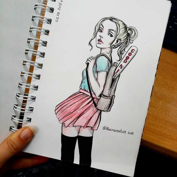 Популярные рисунки в скетчбуке