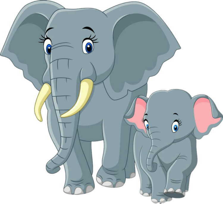 Слониха и Слоненок для детей