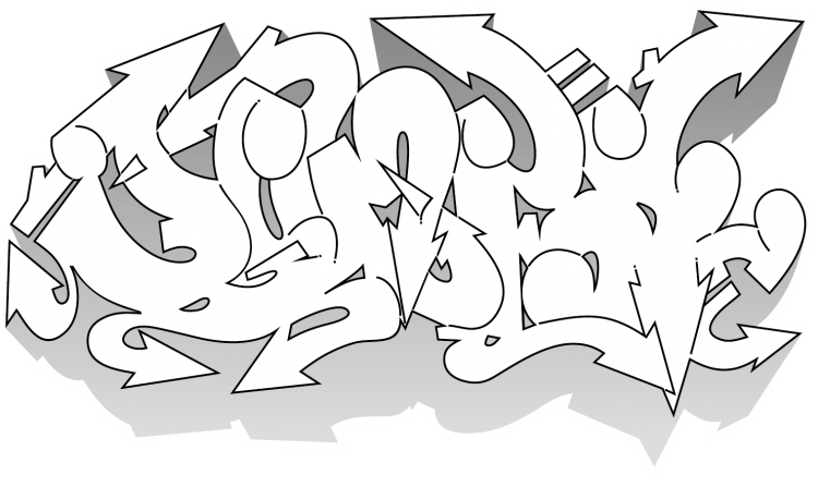 Граффити на бумаге для новичков