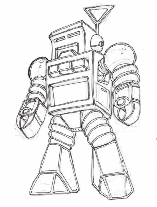 Робот рисунок простой