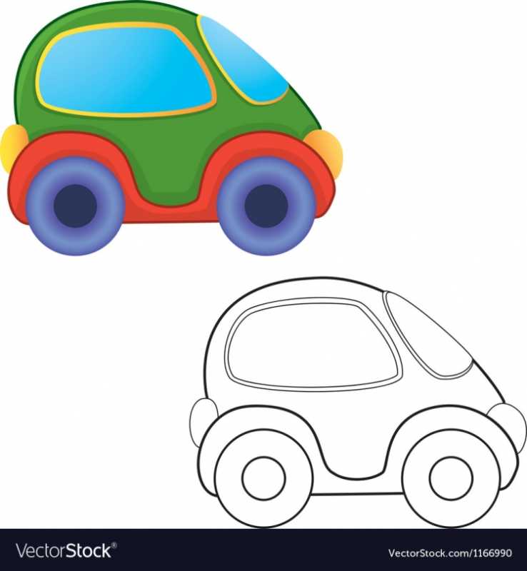 Мультяшная зеленая машина