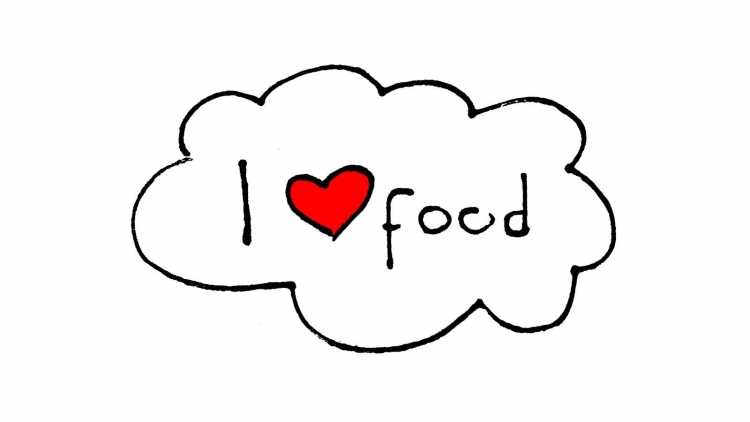 Надпись i Love food