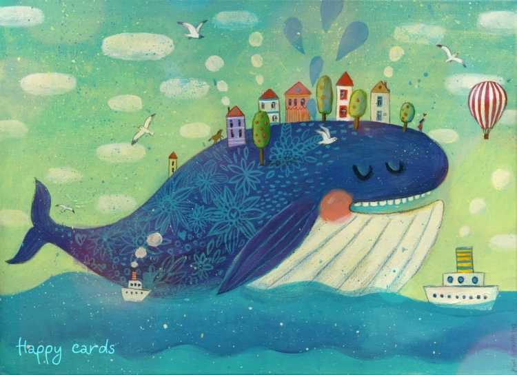 Чудо-юдо рыба-кит с городом