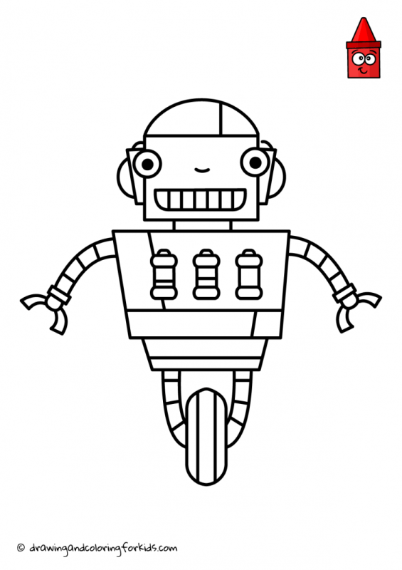 Робот черно белый