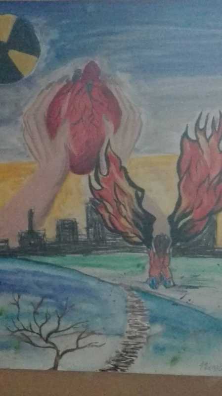 Рисунок на тему Чернобыль наша боль