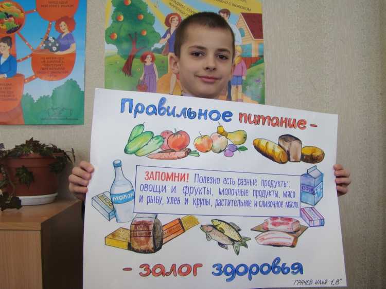 Плакат здоровое питание
