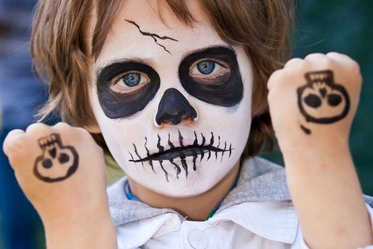 Макияж на Хэллоуин для детей мальчиков