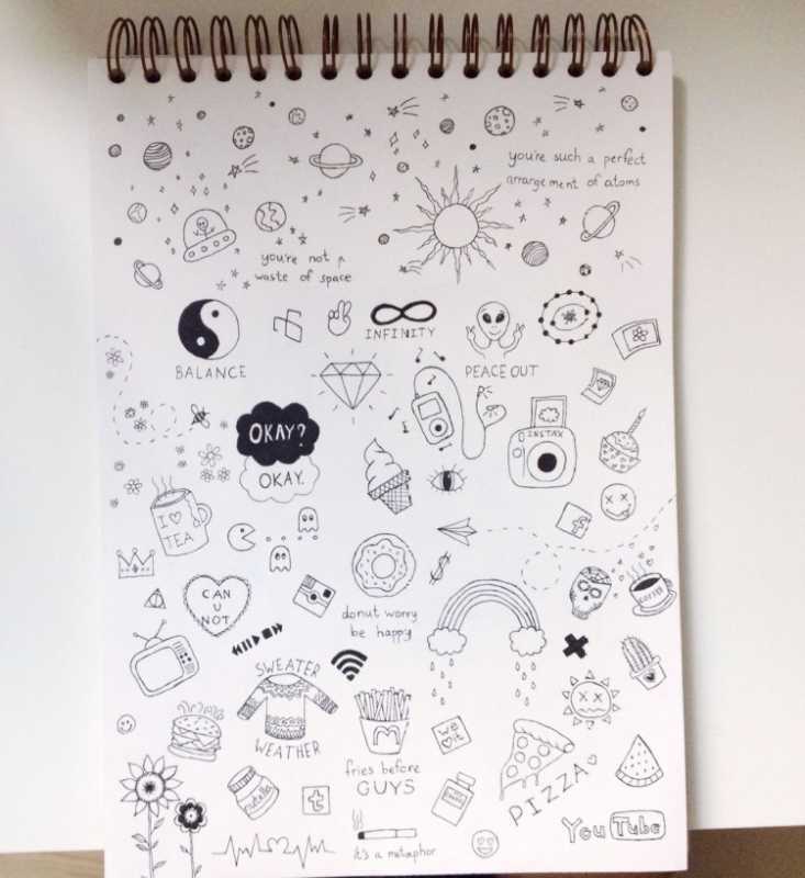 Маленькие рисуночки для скетчбука легкие