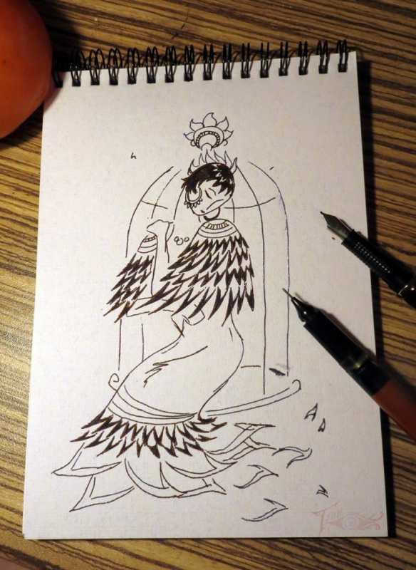 Простые рисунки гелевой ручкой