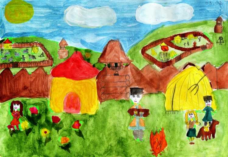 Рисование народы гор и степей