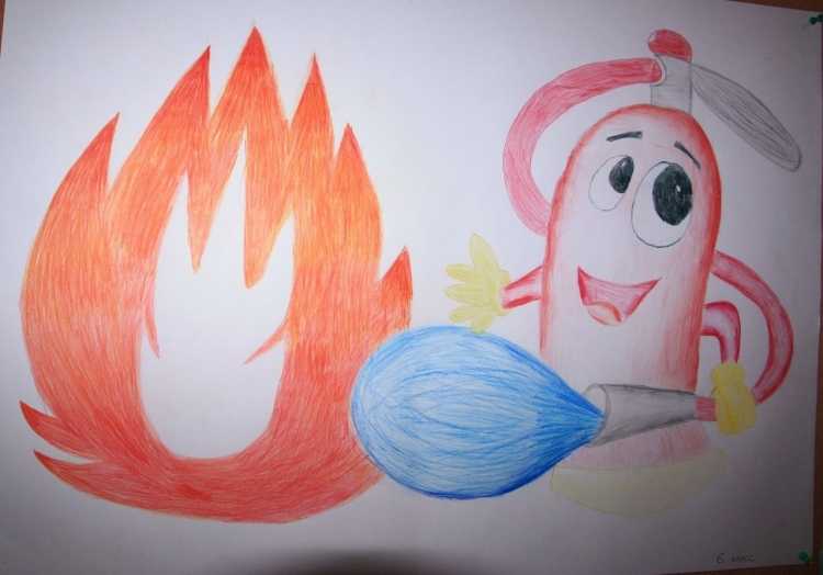 Рисование пожарная безопасность