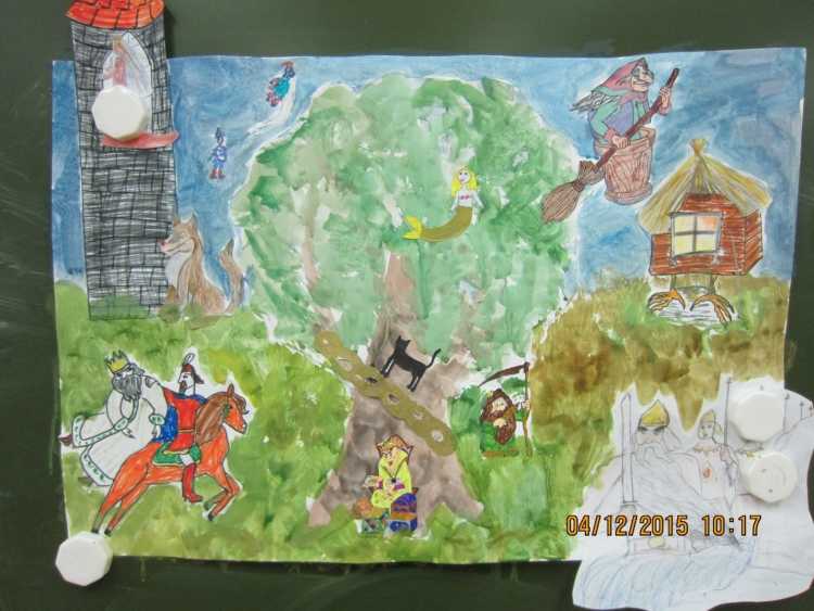 Раскраска Иван Царевич и серый волк кот ученый