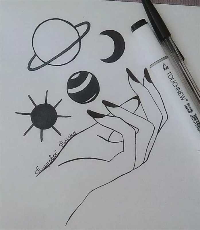 Лёгкие рисунки для срисовки простым карандашом