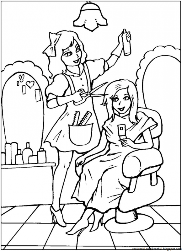 Раскраска девочка певица