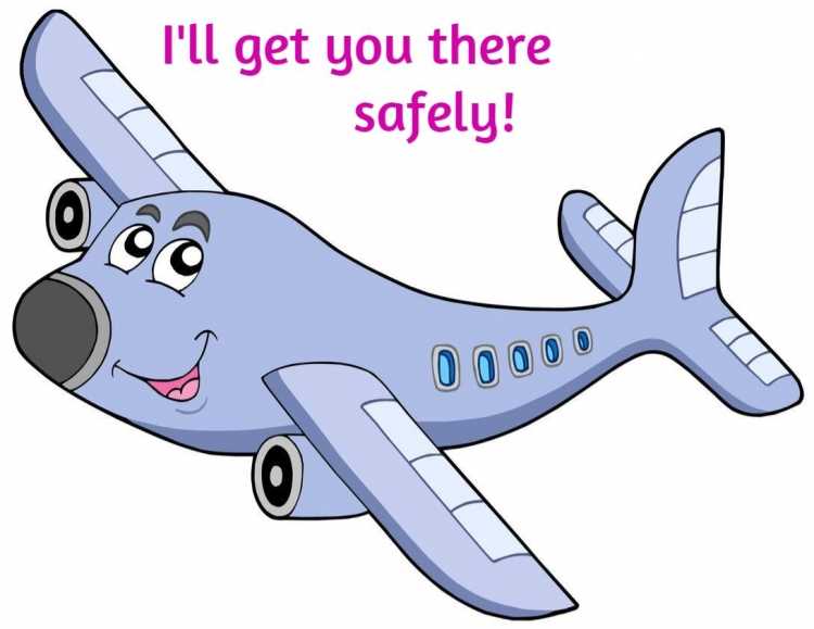 Самолет мультяшный на прозрачном фоне