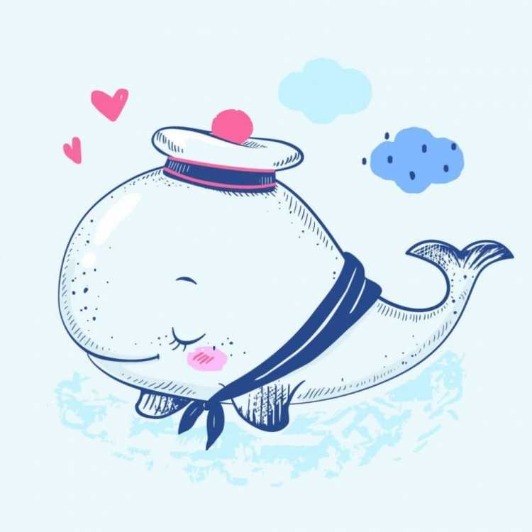 Кит рисунок