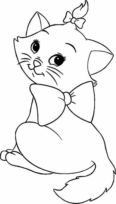 Трафарет котика для рисования