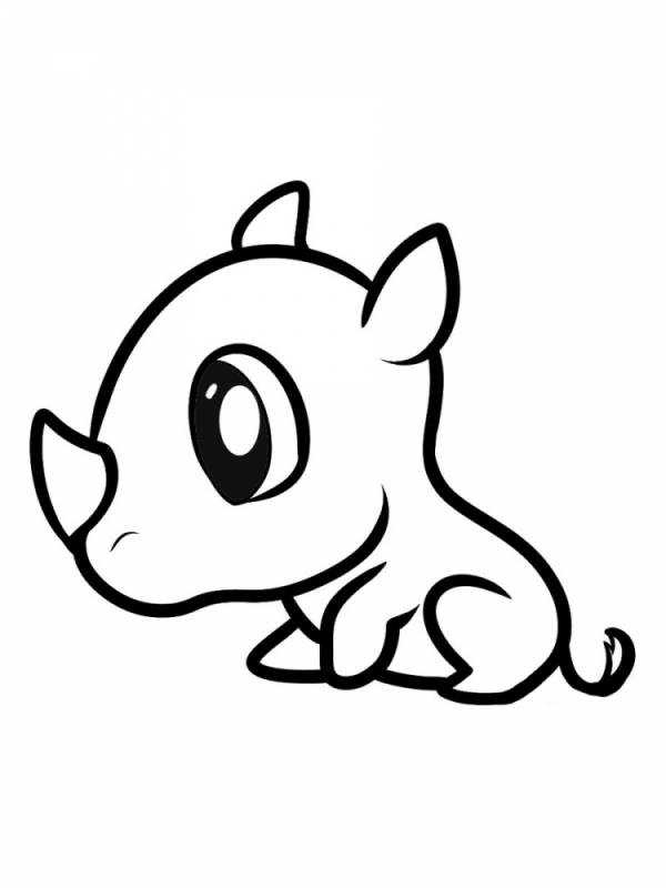 Милые животные для срисовки для детей
