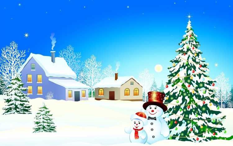 Детские зимние фоны