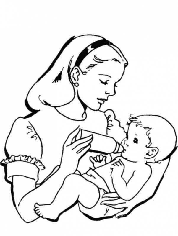 Раскраски ко Дню матери