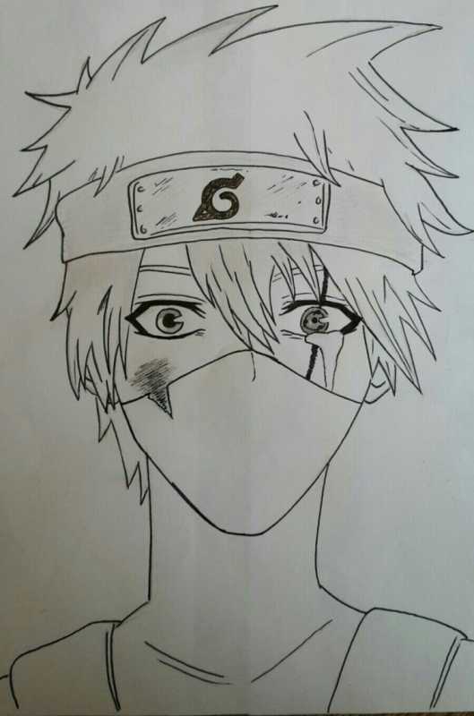 Наруто рисунок карандашом