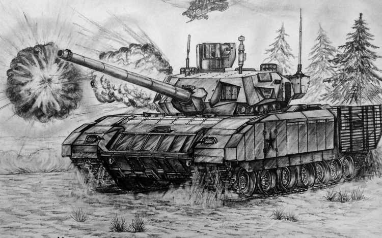 Рисунки танков карандашом