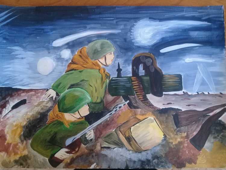 Эскиз композиции о Великой Отечественной войне