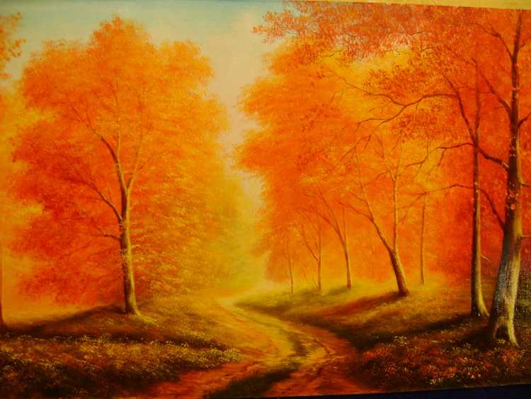 Леонид Афремов осень деревья