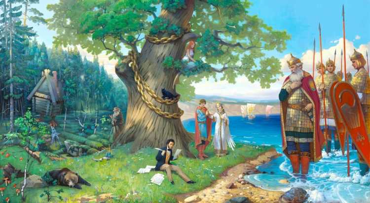 Рисование у Лукоморья дуб зеленый в подготовительной