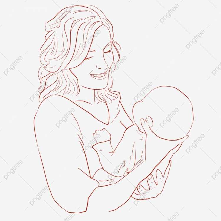 Рисунок ко Дню матери поэтапно