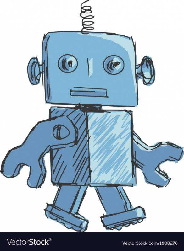 Робот в мультяшном стиле