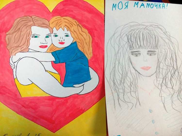 Рисунок любимая мама